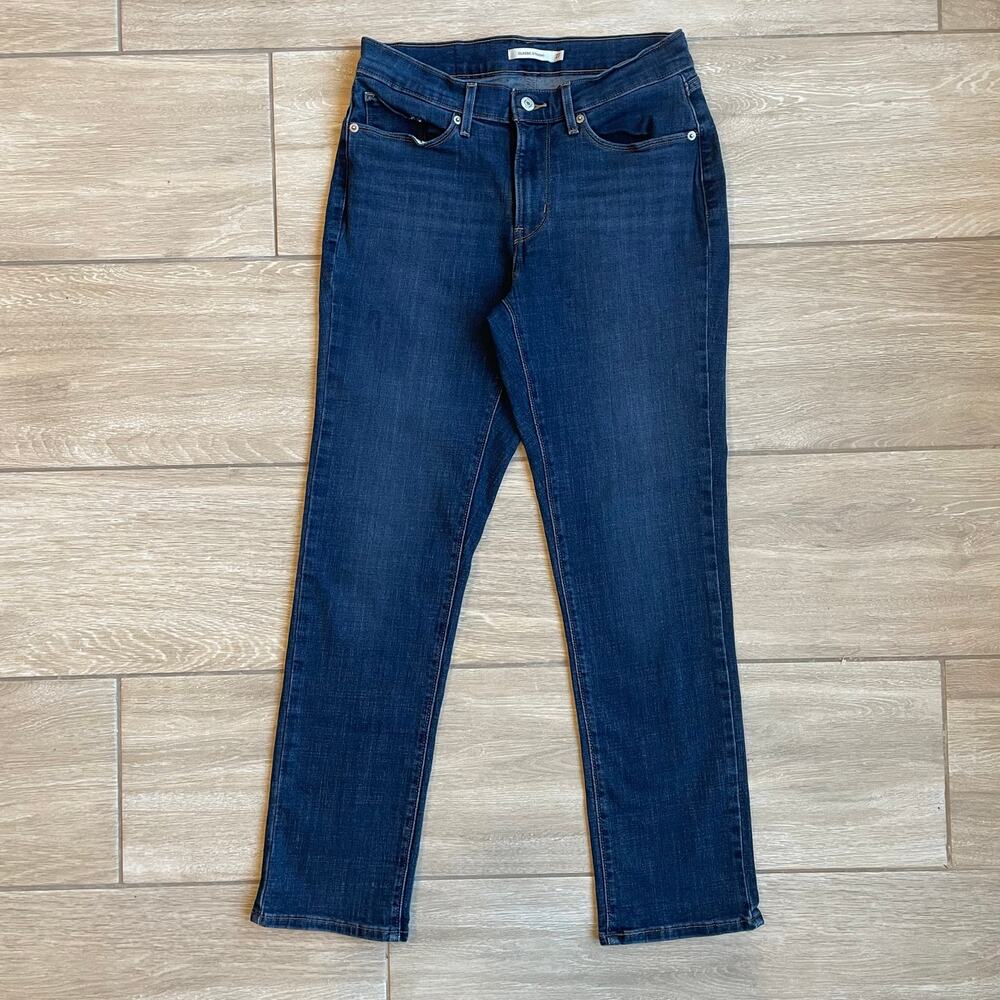 Levi’s Classic Straight Jeans Women 27x30 Medium Wash Stretch Denim